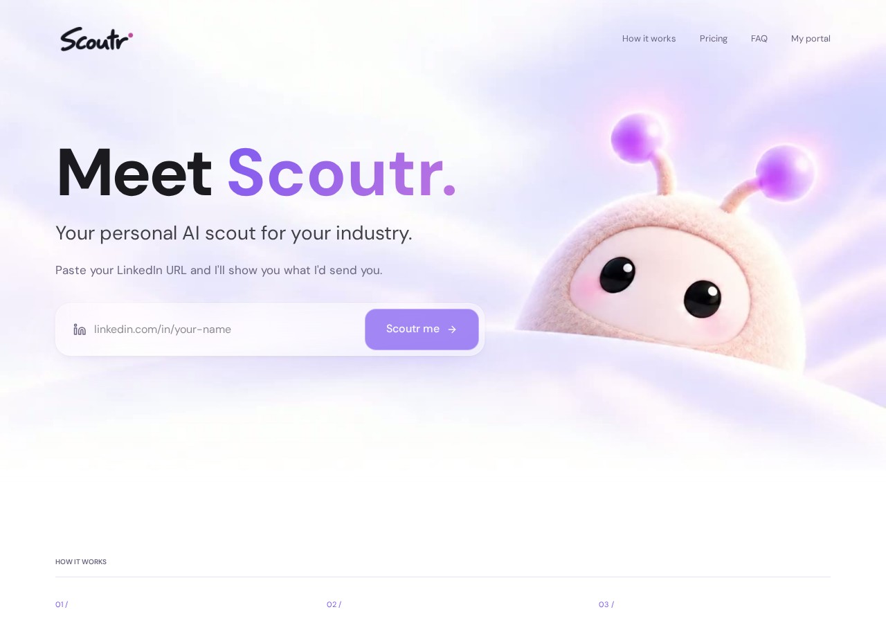 Skärmbild av heyscoutr.ai